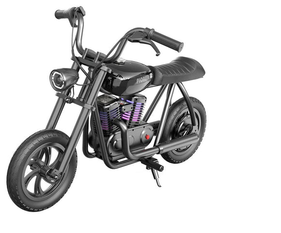 Motocicleta electrica pentru copii tip Chopper HYPER GOGO PIONEER 12 Plus , NEGRU