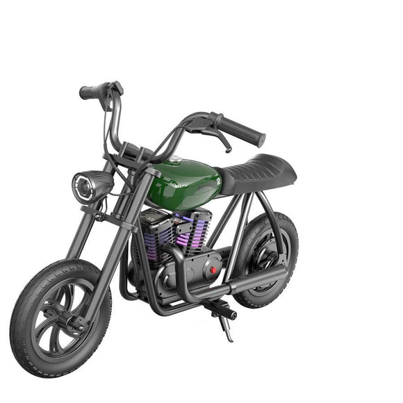 Motocicleta electrica pentru copii tip Chopper HYPER GOGO PIONEER 12 Plus , VERDE