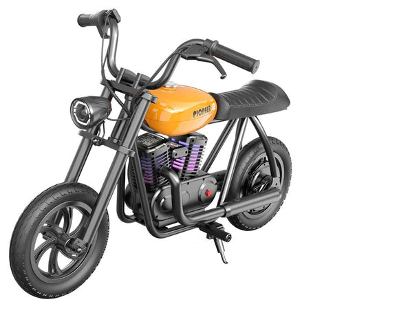 Motocicleta electrica pentru copii tip Chopper HYPER GOGO PIONEER 12 Plus , PORTOCALIU