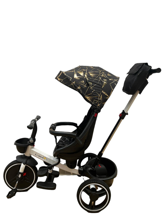 Tricicleta evolutiva GGBSL01TR , cu pozitie de somn si scaun rotativ, auriu