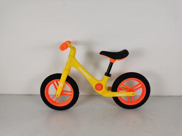 Bicicleta de echilibru, fara pedale, Gogobaby, 14 inch, ideala pentru incepatori, galben