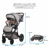 Carucior modular 2in1 Coccolle Nessia Lunar rock+Balansoar bebelusi C Velio Butternut
