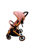 Carucior sport Belecoo,  cu maner reversibil , pozitie somn, pliere tip troller, max 22 kg, 6-36 luni, BBDB1, ROZ