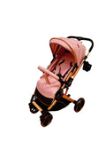 Carucior sport Belecoo,  cu maner reversibil , pozitie somn, pliere tip troller, max 22 kg, 6-36 luni, BBDB1, ROZ