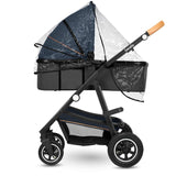 Carucior 3 in 1, Lionelo, Amber, Cadru aluminiu, Cu landou intarit si salteluta moale, Cu scoica auto testata ADAC, Reversibil, Cu accesorii, Geanta parinti, Pana la 22 kg, Albastru