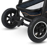 Carucior 3 in 1, Lionelo, Amber, Cadru aluminiu, Cu landou intarit si salteluta moale, Cu scoica auto testata ADAC, Reversibil, Cu accesorii, Geanta parinti, Pana la 22 kg, Albastru