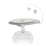Balansoar, Lionelo, Mell, 2 in 1, Rotire 360 grade, Electric, Cu 3 moduri de leganare, Cu 5 trepte de viteza, Cu 3 pozitii de inclinare, Cu timer, 12 melodii si 2 sunete ale naturii, Pana la 9 kg, Bej