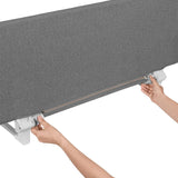 Bariera de protectie pentru pat, Lionelo, Lora XL, Pliabila, Sistem de blocare StandSafe, Geanta de transport inclusa, 150x46 cm, Conform cu BS 7972:2001+A1:2009, Gri