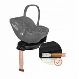 Baza scaun auto i-Size, Lionelo, Moxie, Rotativa 360, Cu isofix si picior stabilizator, Cu indicatori pentru instalare corecta, Negru