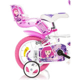 Bicicleta copii Dino Bikes 12' Fairy alb