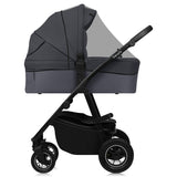 Carucior 2 in 1, Lionelo, Amber Plus, Cadru aluminiu, Cu landou intarit si salteluta moale, Reversibil, Maner ajustabil, Cu accesorii, Cu ventilatie panoramica 3D, Pana la 22 kg, EN1888-1, EN1888-2, EN1466, Gri inchis