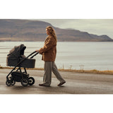 Carucior 2 in 1, Lionelo, Amber Plus, Cadru aluminiu, Cu landou intarit si salteluta moale, Reversibil, Maner ajustabil, Cu accesorii, Cu ventilatie panoramica 3D, Pana la 22 kg, EN1888-1, EN1888-2, EN1466, Gri inchis