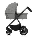 Carucior 2 in 1, Lionelo, Meril, Cu landou si scaun cu dimensiune XL, Reversibil, Cu sistem de ventilatie 3D, Cu accesorii, Pana la 22 kg, Conform cu EN1888-1 EN1888-2, EN1466, Gri