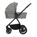 Carucior 2 in 1, Lionelo, Meril, Cu landou si scaun cu dimensiune XL, Reversibil, Cu sistem de ventilatie 3D, Cu accesorii, Pana la 22 kg, Conform cu EN1888-1 EN1888-2, EN1466, Gri