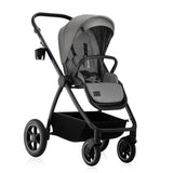 Carucior 2 in 1, Lionelo, Meril, Cu landou si scaun cu dimensiune XL, Reversibil, Cu sistem de ventilatie 3D, Cu accesorii, Pana la 22 kg, Conform cu EN1888-1 EN1888-2, EN1466, Gri