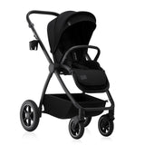 Carucior 2 in 1, Lionelo, Meril, Cu landou si scaun cu dimensiune XL, Reversibil, Cu sistem de ventilatie 3D, Cu accesorii, Pana la 22 kg, Conform cu EN1888-1 EN1888-2, EN1466, Negru