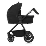 Carucior 2 in 1, Lionelo, Meril, Cu landou si scaun cu dimensiune XL, Reversibil, Cu sistem de ventilatie 3D, Cu accesorii, Pana la 22 kg, Conform cu EN1888-1 EN1888-2, EN1466, Negru