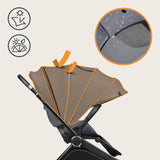 Carucior 2 in 1, Lionelo, Mika Plus, Cadru din aluminiu, Cu landou intarit si salteluta moale, Reversibil, Cu sistem de ventilatie 3D, Cu accesorii, Pana la 22 kg, Conform cu EN1888-1 EN1888-2, EN1466, Gri