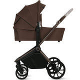 Carucior 2 in 1, Lionelo, Mika Plus, Cadru din aluminiu, Cu landou intarit si salteluta moale, Reversibil, Cu sistem de ventilatie 3D, Cu accesorii, Pana la 22 kg, Conform cu EN1888-1 EN1888-2, EN1466, Mocha Mousse