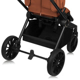 Carucior 2 in 1, Lionelo, Mika Plus, Cadru din aluminiu, Cu landou intarit si salteluta moale, Reversibil, Cu sistem de ventilatie 3D, Cu accesorii, Pana la 22 kg, Conform cu EN1888-1 EN1888-2, EN1466, Maro