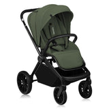 Carucior 2 in 1, Lionelo, Mika Plus, Cadru din aluminiu, Cu landou intarit si salteluta moale, Reversibil, Cu sistem de ventilatie 3D, Cu accesorii, Pana la 22 kg, Conform cu EN1888-1 EN1888-2, EN1466, Verde