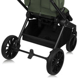 Carucior 2 in 1, Lionelo, Mika Plus, Cadru din aluminiu, Cu landou intarit si salteluta moale, Reversibil, Cu sistem de ventilatie 3D, Cu accesorii, Pana la 22 kg, Conform cu EN1888-1 EN1888-2, EN1466, Verde