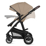 Carucior 3 in 1, Lionelo, Bianka, Transformabil, Cadru aluminiu, Cu landou si salteluta moale, Cu scoica auto, Cu multiple accesorii, Sustine 22 kg, 0 luni+, EN1466:2014+AC:2015, EN1888, Bej
