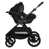 Carucior 3 in 1, Lionelo, Layla, Cadru din aluminiu, Cu landou intarit si salteluta din spuma AiryDots, Cu scoica auto testata ADAC, Reversibil, Cu sistem de ventilatie 3D, Cu accesorii, Pana la 22 kg, EN1888-1 EN1888-2 EN1466 ECE R129, Gri