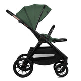 Carucior 3 in 1, Lionelo, Layla, Pana la 22 kg, Cadru aluminiu, Cu landou intarit si salteluta din spuma AirDots, Cu scoica auto testata ADAC, Reversibil, Cu ventilatie 3D, Cu accesorii, EN1888-1, EN1888-2, EN1466, Verde