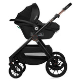 Carucior 3 in 1, Lionelo, Layla, Pana la 22 kg, Cadru aluminiu, Cu landou intarit si salteluta din spuma AirDots, Cu scoica auto testata ADAC, Reversibil, Cu ventilatie 3D, Cu accesorii, EN1888-1, EN1888-2, EN1466, Verde