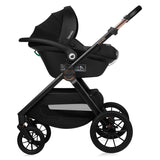 Carucior 3 in 1, Lionelo, Layla, Pana la 22 kg, Cadru aluminiu, Cu landou intarit si salteluta din spuma AirDots, Cu scoica auto testata ADAC, Reversibil, Cu ventilatie 3D, Cu accesorii, EN1888-1, EN1888-2, EN1466, Verde