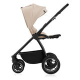 Carucior 3 in 1, Lionelo, Meril, Cu landou de dimensiune XL, Reversibil, Cu scoica auto testata ADAC, Cu accesorii, Pana la 22 kg, Conform cu EN1888-1 EN1888-2, EN1466, Bej