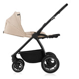 Carucior 3 in 1, Lionelo, Meril, Cu landou de dimensiune XL, Reversibil, Cu scoica auto testata ADAC, Cu accesorii, Pana la 22 kg, Conform cu EN1888-1 EN1888-2, EN1466, Bej