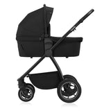 Carucior 3 in 1, Lionelo, Meril, Cu landou de dimensiune XL, Reversibil, Cu scoica auto testata ADAC, Cu accesorii, Pana la 22 kg, Conform cu EN1888-1 EN1888-2, EN1466, Negru