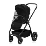 Carucior 3 in 1, Lionelo, Meril, Cu landou de dimensiune XL, Reversibil, Cu scoica auto testata ADAC, Cu accesorii, Pana la 22 kg, Conform cu EN1888-1 EN1888-2, EN1466, Negru