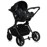 Carucior 3 in 1, Lionelo, Mika Plus, Cadru din aluminiu, Cu landou intarit si salteluta moale, Cu scoica auto testata ADAC, Reversibil, Cu sistem de ventilatie 3D, Cu accesorii, Pana la 22 kg, EN1888-1 EN1888-2 EN1466 ECE R129, Maro