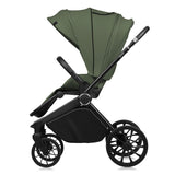Carucior 3 in 1, Lionelo, Mika Plus, Cadru din aluminiu, Cu landou intarit si salteluta moale, Cu scoica auto testata ADAC, Reversibil, Cu sistem de ventilatie 3D, Cu accesorii, Pana la 22 kg, EN1888-1 EN1888-2 EN1466 ECE R129, Verde