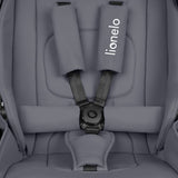 Carucior 3 in 1, Lionelo, Mika Plus, Cadru din aluminiu, Cu landou intarit si salteluta moale, Cu scoica auto testata ADAC, Reversibil, Cu sistem de ventilatie 3D, Cu accesorii, Pana la 22 kg, EN1888-1 EN1888-2 EN1466 ECE R129, Gri