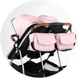 Carucior gemeni Chipolino Duo Smart 3 in 1 pink marshmallow
