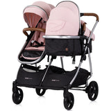 Carucior gemeni Chipolino Duo Smart 3 in 1 pink marshmallow