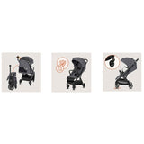 Carucior sport, Lionelo, Bess, Greutate redusa - 7.5 kg, Sustine 22 kg, 6 luni+, Capotina impermeabila, Protectie SPF 50+, Include suport sticla, Pliere cu o singura mana, Compact, Maner pentru transport, Conform cu EN1888-1 si EN1888-2, Gri