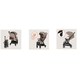 Carucior sport, Lionelo, Bess, Greutate redusa - 7.5 kg, Sustine 22 kg, 6 luni+, Capotina impermeabila, Protectie SPF 50+, Include suport sticla, Pliere cu o singura mana, Compact, Maner pentru transport, Conform cu EN1888-1 si EN1888-2, Bej