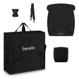 Carucior sport, Lionelo, Cloe, Cu accesorii, Cadru din aluminiu, Pana la 22 kg, Usor, Pliere compacta pentru avion, cu o singura mana, Ideal pentru toate tipurile de suprafete, 6 luni+, Gri