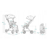 Carucior sport, Lionelo, Cloe, Cu accesorii, Cadru din aluminiu, Pana la 22 kg, Usor, Pliere compacta pentru avion, cu o singura mana, Ideal pentru toate tipurile de suprafete, 6 luni+, Maro