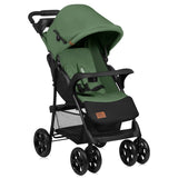 Carucior sport, Lionelo, Emma Plus, Cu tavita, 2 Suporturi pentru pahar, Geanta accesorii, Conform cu standardul european de securitate EN1888-1, Verde