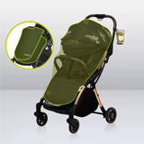 Carucior sport, Lionelo, Julie One, Editie limitata Golden Moments, De la nastere, Greutate redusa, Cu accesorii, Cadru din aluminiu, 0-22 kg, Pliere compacta pentru avion, Conform cu standardele europene de securitate EN1888-1 si EN1888-2, Negru