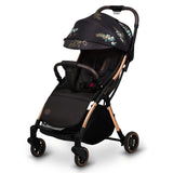 Carucior sport, Lionelo, Julie One, Editie limitata Golden Moments, De la nastere, Greutate redusa, Cu accesorii, Cadru din aluminiu, 0-22 kg, Pliere compacta pentru avion, Conform cu standardele europene de securitate EN1888-1 si EN1888-2, Negru