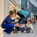 Carucior sport, Lionelo, Mira, Maner reglabil in 5 pozitii, Spatar si suport de picioare reglabile, Plasa de tantari si suport biberon incluse, Pana la 22 kg, 6 luni+, Conform cu EN1888-1, EN1888-2, Testare SGS, Verde