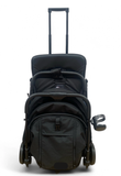 Carucior sport, ultrausor si ultrapliabil, cu pozitie de somn, tip troller, cu accesorii din piele, sarcina maxima 22 Kg, negru
