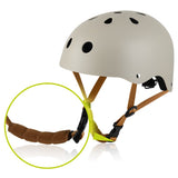 Casca pentru copii, Lionelo, Reglabila 50-56 cm, Din ABS si EPS, Conform cu standardul EN1078, Bej